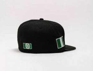 1LoveIE Nigeria Flag Black White 59Fifty Fitted Hat by 1LoveIE x New Era Back