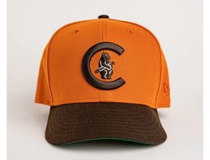 Chicago Cubs Burnt Orange Burnt Wood 59Fifty Fitted Hat by MLB x New Era Front