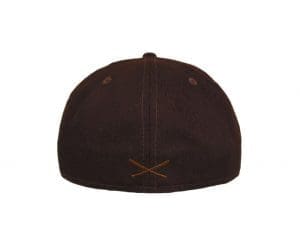 Crossed Bats Logo Burnt Wood 59Fifty Fitted Hat by JustFitteds x New Era Back