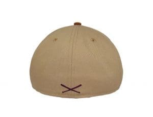 Crossed Bats Logo Camel Maroon 59Fifty Fitted Hat by JustFitteds x New Era Back