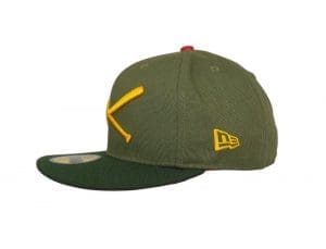 Crossed Bats Logo JustFitteds 15th Anniversary 59Fifty Fitted Hat by JustFitteds x New Era Left