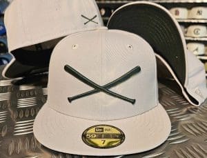 Crossed Bats Logo Stone Seaweed 59Fifty Fitted Hat by JustFitteds x New Era