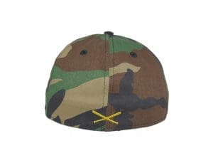 Crossed Bats Logo Woodland Camo 59Fifty Fitted Hat by JustFitteds x New Era Back
