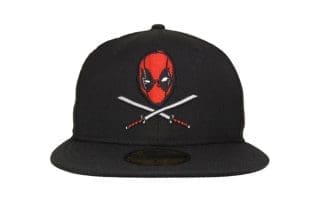 Deadpool Black JustFitteds Exclusive 59Fifty Fitted Hat by Marvel x New Era