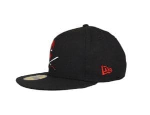 Deadpool Black JustFitteds Exclusive 59Fifty Fitted Hat by Marvel x New Era Side