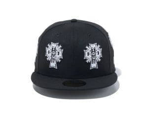 Dogtown All-over Black 59Fifty Fitted Hat by Dogtown x New Era Front