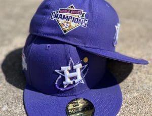 Houston Astros Purple Stuff 59Fifty Fitted Hat by MLB x New Era Front