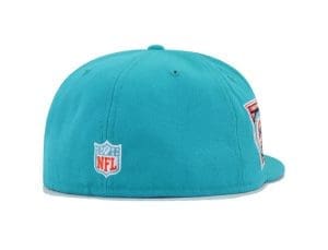 Miami Dolphins Script Teal Breeze 59Fifty Fitted Hat by NFL x New Era Back