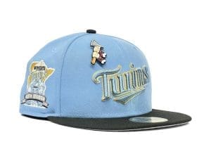 Minnesota Twins 40th Season Sky Blue Black 59Fifty Fitted Hat by MLB x New Era