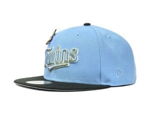 Minnesota Twins 40th Season Sky Blue Black 59Fifty Fitted Hat by MLB x New Era Left