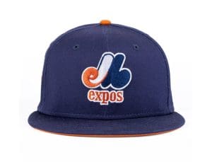 Montreal Expos Navy Canyon 59Fifty Fitted Hat by MLB x New Era Front