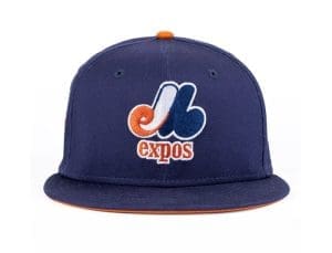 Montreal Expos Navy Canyon 59Fifty Fitted Hat by MLB x New Era Front