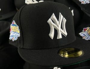 New York Yankees 1999 World Series Black Silver 59Fifty Fitted Hat by MLB x New Era