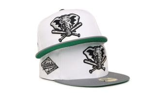 Oakland Athletics 25th Anniversary Chrome Gray 59Fifty Fitted Hat by MLB x New Era