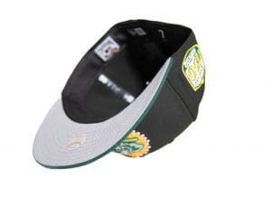 Oakland Athletics 50th Anniversary Black Green 59Fifty Fitted Hat by MLB x New Era Bottom