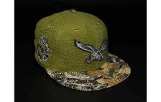 Philadelphia Eagles Green Fleece Realtree 59Fifty Fitted Hat by NFL x New Era
