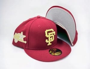 San Fransico Giants Maroon Gold 59Fifty Fitted Hat by MLB x New Era