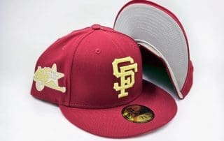 San Francisco Giants Maroon Gold 59Fifty Fitted Hat by MLB x New Era