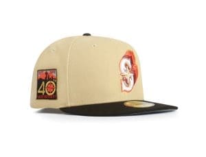 Seattle Mariners 40th Anniversary Brown Black 59Fifty Fitted Hat by MLB x New Era