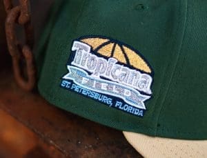 Tampa Bay Rays Tropicana Field Forest Beige 59Fifty Fitted Hat by MLB x New Era Patch