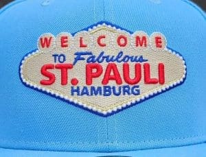 Welcome To St. Pauli Light Blue 59Fifty Fitted Hat by JustFitteds x New Era Front
