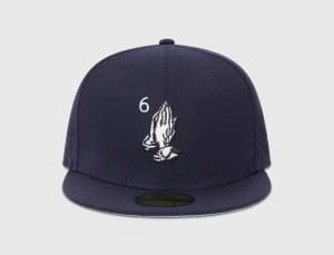 6 God 59Fifty Fitted Hat by OVO x New Era Navy