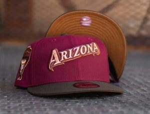 Arizona Diamondbacks 1998 Inaugural Burgundy Mocha 59Fifty Fitted Hat by MLB x New Era