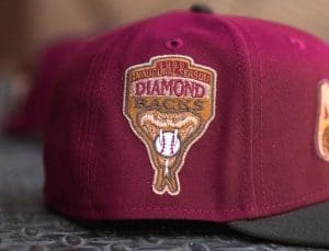 Arizona Diamondbacks 1998 Inaugural Burgundy Mocha 59Fifty Fitted Hat by MLB x New Era Patch