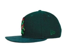 Berlin Grinch Bear Dark Green 59Fifty Fitted Hat by JustFitteds x New Era Left