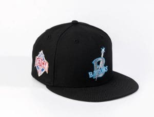 Birmingham Black Barons Black Grey 59Fifty Fitted Hat by New Era Front