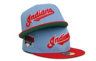 Cleveland Indians Jacobs Field Blue Red 59Fifty Fitted Hat by MLB x New Era