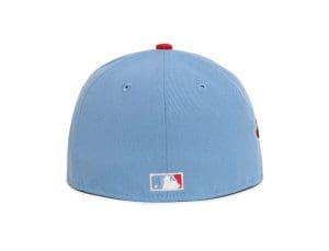 Cleveland Indians Jacobs Field Blue Red 59Fifty Fitted Hat by MLB x New Era Back