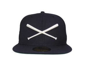 Crossed Bats Logo Navy White 59Fifty Fitted Hat by JustFitteds x New Era