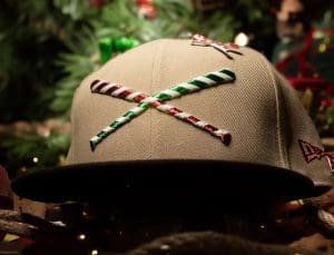Crossed Bats Logo Xmas 2023 59Fifty Fitted Hat by JustFitteds x New Era Front