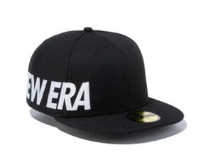 Essential Logo Black Snow White 59Fifty Fitted Hat by New Era