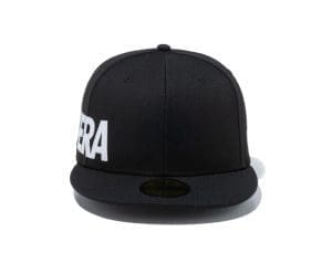 Essential Logo Black Snow White 59Fifty Fitted Hat by New Era Front