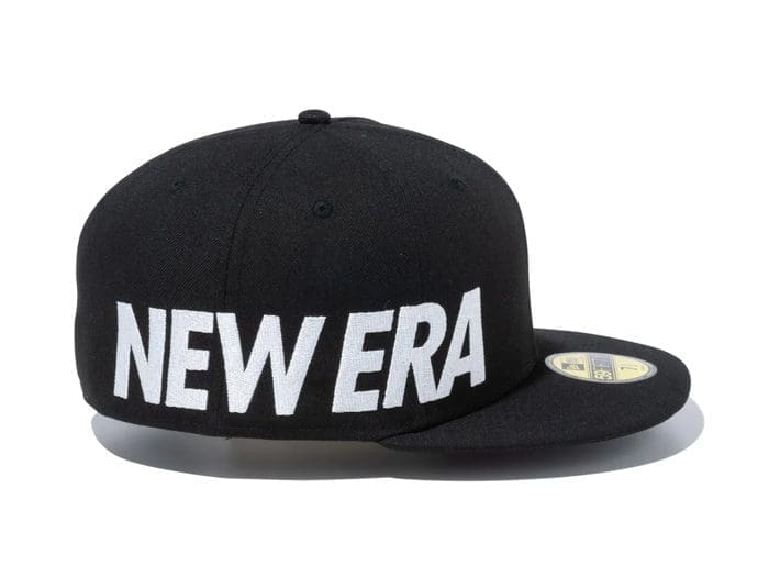 Essential Logo Black Snow White 59fifty Fitted Hat By New Era