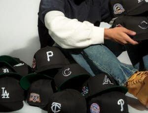 Hat Club Black White Stadium 2023 59Fifty Fitted Hat Collection by MLB x New Era