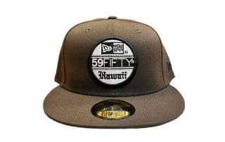 Hawaii Sticker Brown 59Fifty Fitted Hat by 808allday x New Era