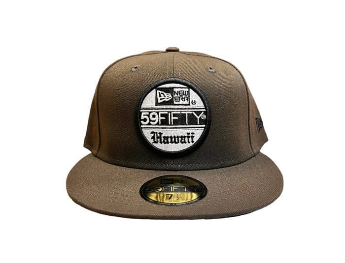 Hawaii Sticker Brown 59Fifty Fitted Hat by 808allday x New Era