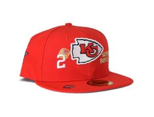 Kansas City Chiefs Rings Red 59Fifty Fitted Hat by NFL x New Era Right