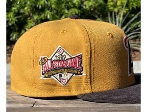 Los Angeles Angels 1989 All-Star Game Gray Tan Corduroy 59Fifty Fitted Hat by MLB x New Era Patch