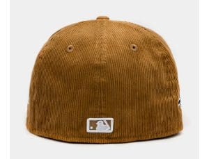 Los Angeles Dodgers Corduroy Beige Blue 59Fifty Fitted Hat by MLB x New Era Back
