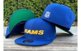 Los Angeles Rams Throwback Wordmark Royal 59Fifty Fitted Hat by NFL x New Era