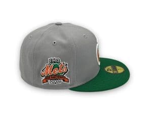 New York Mets 40th Anniversary Grey Green 59Fifty Fitted Hat by MLB x New Era Patch
