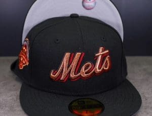New York Mets 50th Anniversary Black Gray 59Fifty Fitted Hat by MLB x New Era