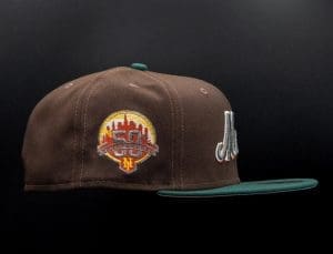 New York Mets 50th Anniversary Brown Green 59Fifty Fitted Hat by MLB x New Era Patch