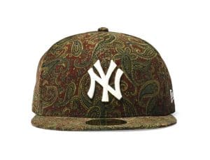 New York Yankees Paisley 59Fifty Fitted Hat by MLB x New Era Front