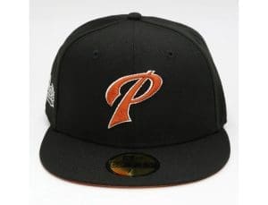 San Diego Padres Script Black Orange 59Fifty Fitted Hat by MLB x New Era Front