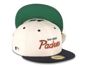 San Diego Padres Script Navy Orange 59Fifty Fitted Hat by MLB x New Era